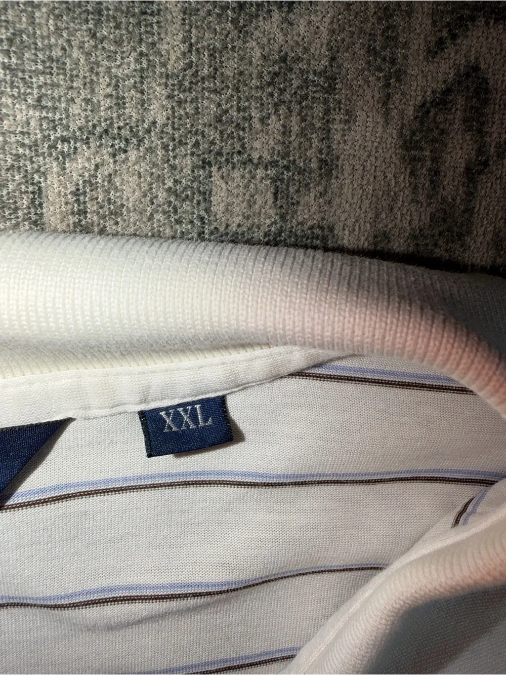 Polo Golf Ralph Lauren men’s White with Thin Blue Stripes size 2X